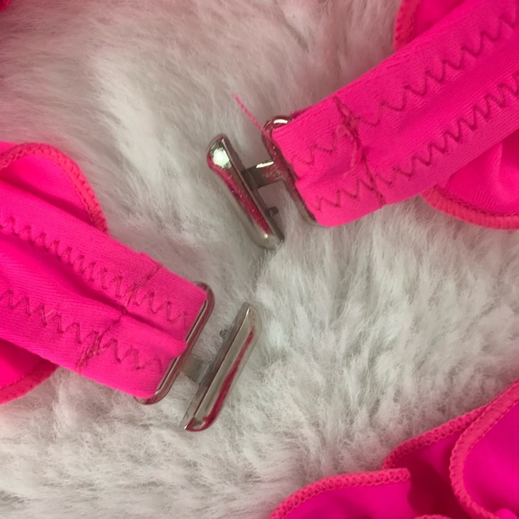 Hot Pink Ruffle Bikini - Picture 2 of 2